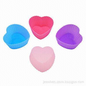 Colorful Silicone, Heart-shaped, Cake Pan